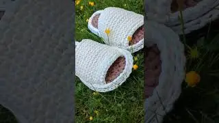 Тапочки из трикотажной пряжи