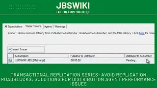 Transactional Replication Series: Solutions for Distribution Agent Performance Issues 