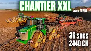 😱CHANTIER XXL : 2440 CH / 36 SOCS / 8 CHENILLES :  SEMIS DIFFICILE avec TONIO ! 🤠