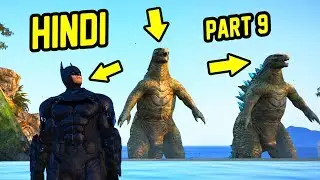 GTA 5 Hindi Avengers EndGame Part 9 - GODZILLA Volcano Island - Hitesh KS