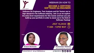 YIMIAfrica - How to become a Software QA Engineer Jul 16 2022