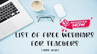 FREE WEBINARS FOR TEACHERS | JUNE 2020 | WITH CERTIFICATE