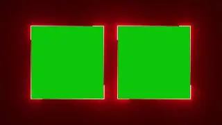 2 Red Neon Border Green Screen Overlay Motion Graphics 4K 30fps Copyright Free