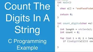 Count The Digits In A String | C Programming Example