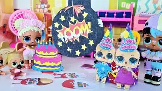 БУМАЖНОЕ ДЕНЬ РОЖДЕНИЯ🥳 У МАЛЫШЕЙ ЛОЛ сюрприз в детском садике🎁 Смешные КУКЛЫ мультики ДАРИНЕЛКА