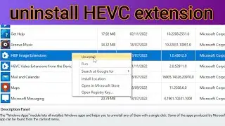 How to uninstall HEVC extension | HEVC video extensions uninstallation