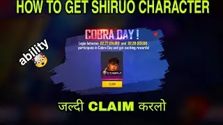 new character shiruo kaise milega free ||freefire how to get shiruo character ability full detail