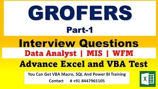 Grofers Interview Question For Data Analyst and Business Analyst and MIS