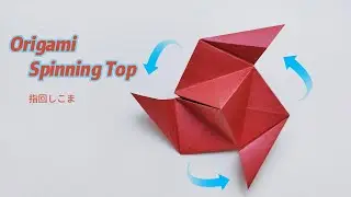 Origami Finger Blow Spinning Top / Paper Fidget Spinning Top