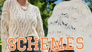 Модные свитера со схемами. Fashionable sweaters with patterns.
