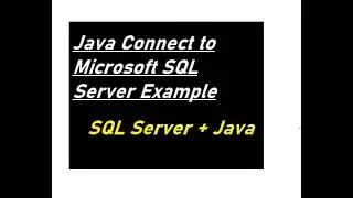 Connect SQL Server with Java