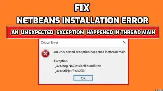 Fix NetBeans error: An unexpected exception happened in thread main