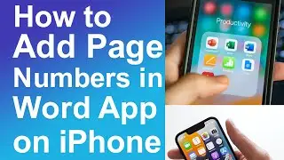 How to add page numbers in word on iPhone