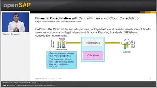 Financial Consolidation with Central Finance and Cloud Consolidation - U4 - Two-Tier ERP SAP S/4HANA