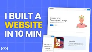 I Built a Reponsive Website In 10 Mins (HTML CSS)