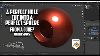 How to create a perfect hole in a perfect sphere from a default cube in under 5 mins.