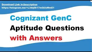 Cognizant Aptitude Questions with Answers || Aptitude questions asked in cognizant interview