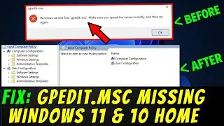 Gpedit Cannot Be Found Windows 10/11 || Enable Windows HOME EDITION Group Policy (SOLVED)