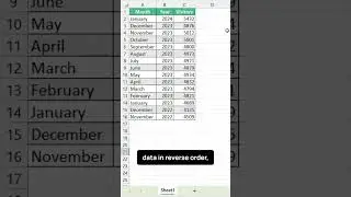 Excel Paste Data in Reverse Order  