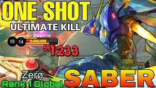 Hyper Carry Saber One Shot Kills - Top 1 Global Saber by Zerø - Mobile Legends