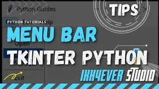 How do I create a menu bar in Python? | tkinter menu widget