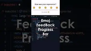 Interactive Emoji Feedback Progress Bar with Modern Effects| html css tutorials | 