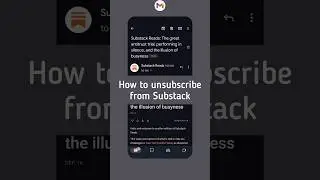 How to unsubscribe from Substack