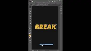 Split text Effect in Adobe Illustrator #shorts #illustrator