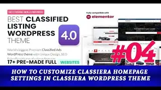 Classiera Homepage Settings: How to Customize Your Classified Ads Website