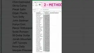 Formatted Contacts....#Excel #Tutorials