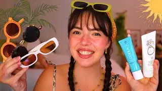 ASMR Getting You Ready For the Beach! 🌊⛱️👙☀️🏝️ (skincare, makeup, wooden toys)