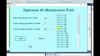 How to make Multiplication Table in Visual Basic Windows Form Application Visual Studio?