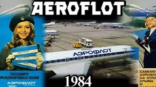 A Busy Day in Life of AEROFLOT Soviet Airlines. 1984 Vintage Film 