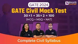 GATE 2024 Civil Engineering (CE) Mock Test | GATE 2024 Exam Preparation for Civil Engineers | BYJUS