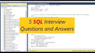 5 SQL Interview Questions | SQL Server