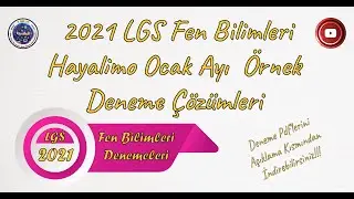 2021 LGS Hayalimo Ocak Ayı  Fen Bilimleri Örnek Deneme Çözümleri (PDF Açıklamada İndirebilirsiniz..)