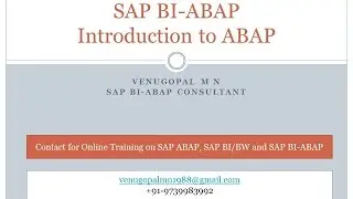 SAP BI-ABAP: Introduction to ABAP for BI/BW Consultant