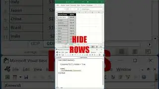 Hide Columns with Excel VBA #shorts