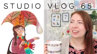 🍁trying to balance my Etsy shop & illustrations ⭐ Studio Vlog 65