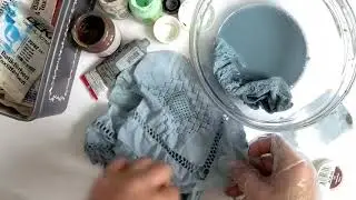 Покраска тканей для кукольной одежды.