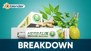 Breakdown | Product Animation in Blender and After effects | Herbal toothpaste  rendered with eevee
