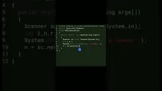 Java program to print Multiplication table