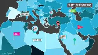 3D World Map Pro Kit   Project for After Effects