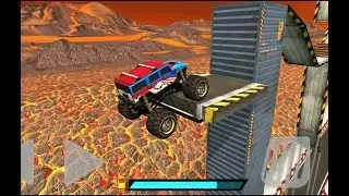 Crazy Monster Bus Stunt Race 2 Map Volcano 4x4 Monster Truck Android Gameplay #2