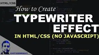 How to Create TYPEWRITER EFFECT using just HTML/CSS | Code Snippet #2