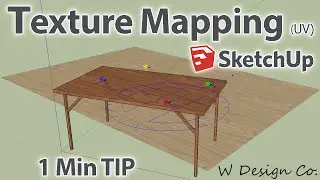 Texture Mapping (UV) - Sketchup Toturial - 1 Min Tip E009