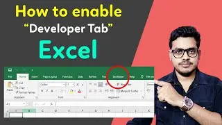 How to enable the developer tab in Excel | Developer tab in ms Excel | Enable developer tab in Excel