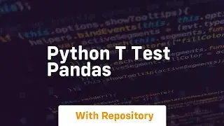 python t test pandas