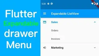 Flutter Expandable Drawer Menu | Navigation with ExpansionTile
