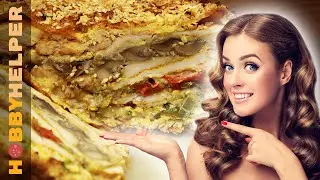 ПИРОГ БЕЗ ТЕСТА из куриных грудок с тремя начинками  на праздничный стол! Хорош и горячим и холодным